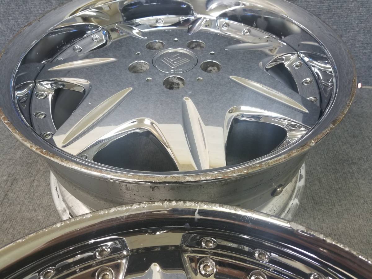 深リム 前後サイズ違い WORK LS 18インチ 8J+45 8.5J+39 5H-114.3 4本 