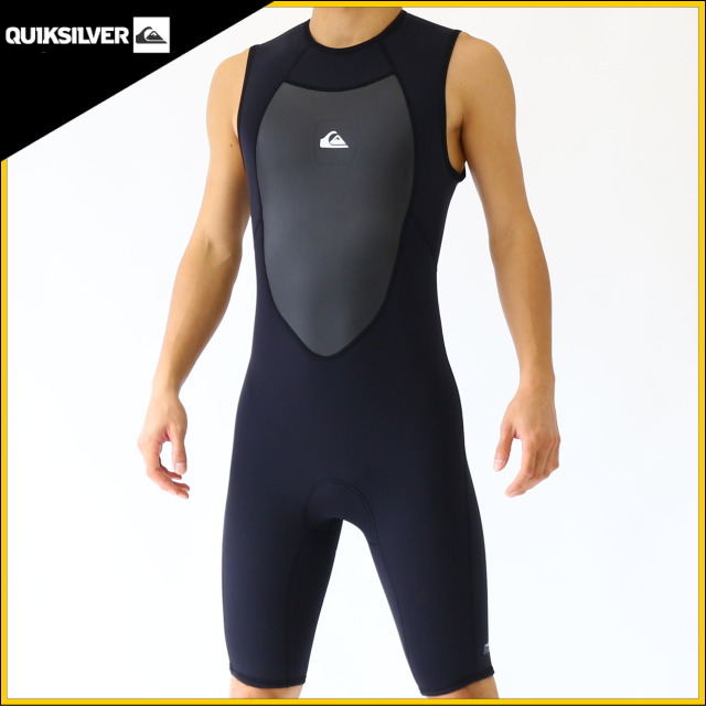 1円～新品！クイックシルバー ウェットスーツ 男性用 ショートジョン ウエットスーツ【S】