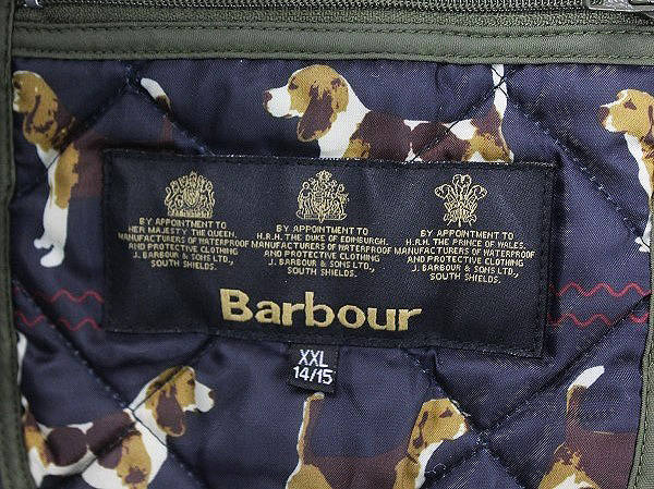 Barbour バブアー ALDERLEY 中綿 キルティング ジャケット XXL/カーキ アウター 上着【2400010775970】 BARBOUR（バブアー） リデスデイル キルテッド ブルゾン collection LIDDESDALE