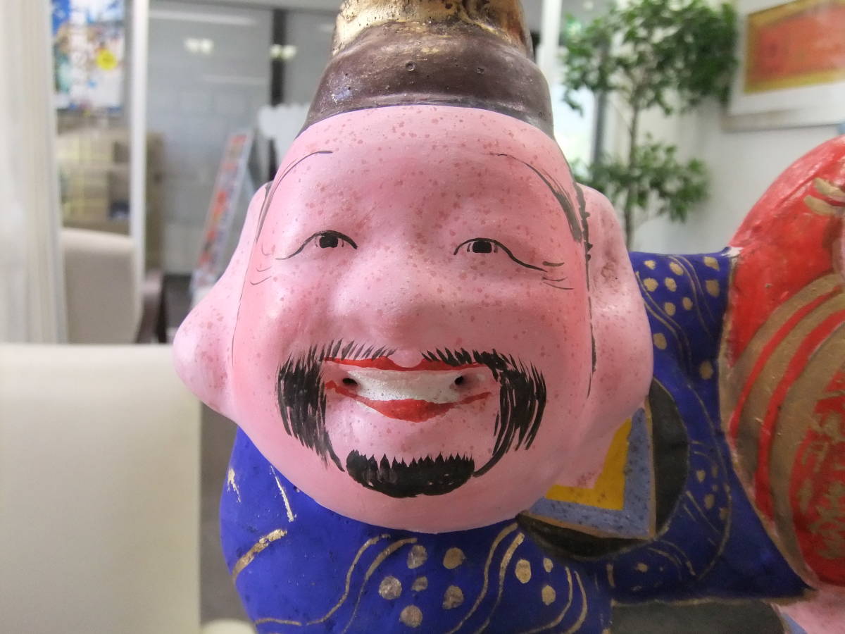 中野土人形 猿抱き 奈良久雄作 土びな 土人形 土雛 干支◇信州中野 