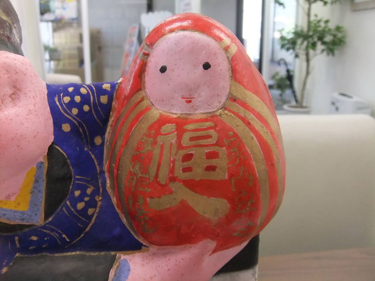 中野土人形 猿抱き 奈良久雄作 土びな 土人形 土雛 干支◇信州中野 