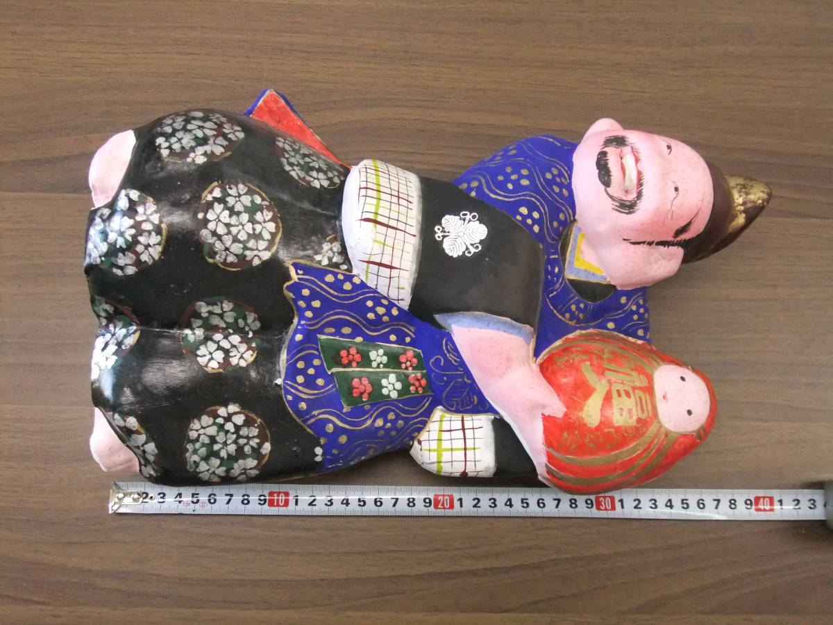 中野土人形 猿抱き 奈良久雄作 土びな 土人形 土雛 干支◇信州中野 