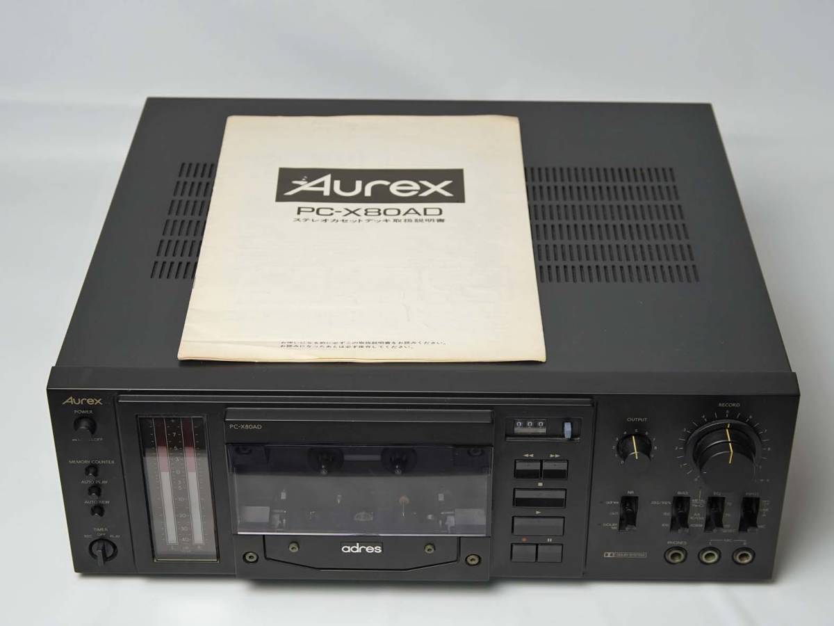 希少【東芝 AUREX PC-X80AD】 動作難あり修理必要です。高級カセット