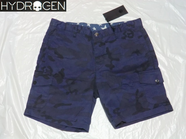☆新品4.8万! HYDROGEN リッチな!ミセる☆LTD CARGO SHORTS 180507 存在感抜群☆今ドキ!!ちょいワル大人のカモ柄スカルショーツ＜33＞LEON