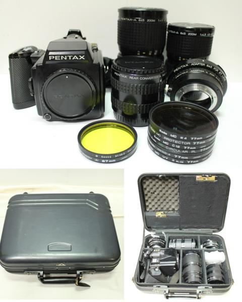  PENTAX645 レンズ２本付 カメラケース付 運賃着払 0621Q3r(ペンタックス)｜売買されたオークション情報、yahooの商品情報をアーカイブ公開 - オークファン 中判