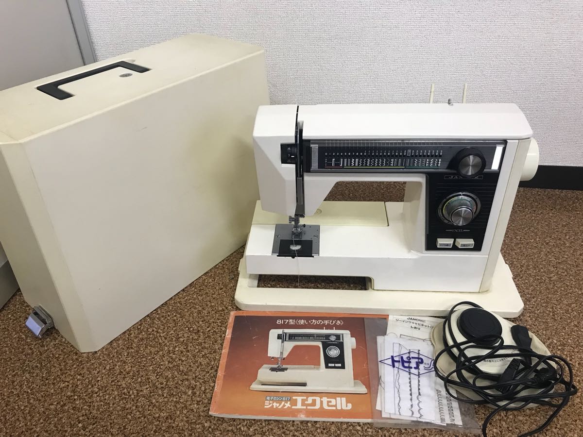 ジャノメ EXCEL エクセル JANOME ミシン 0 817型 電子ミシン - フット 