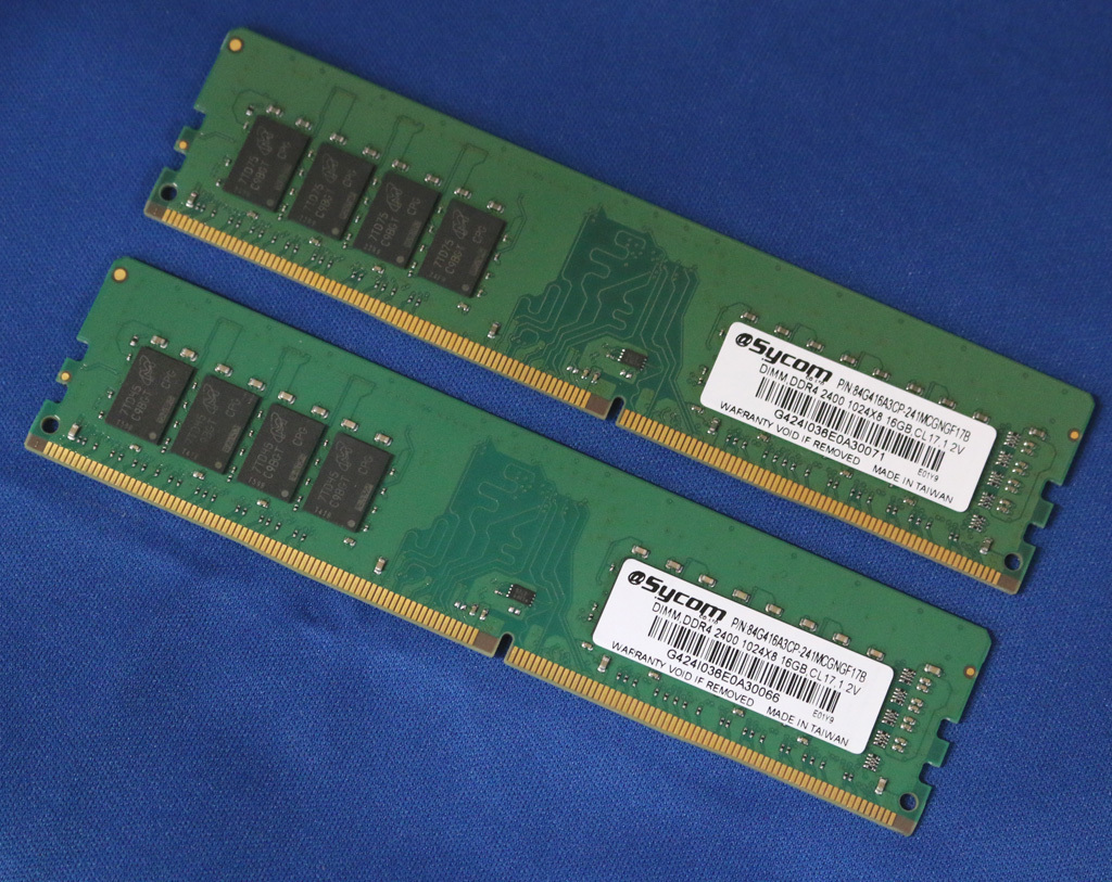 サイコム】 Sycom 16GB DDR4-2400 2枚(計32GB) @Used@ S11D パーツ