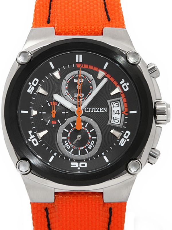 美品 【CITIZEN】【海外モデル】シチズン『 エコドライブ クロノグラフ 
