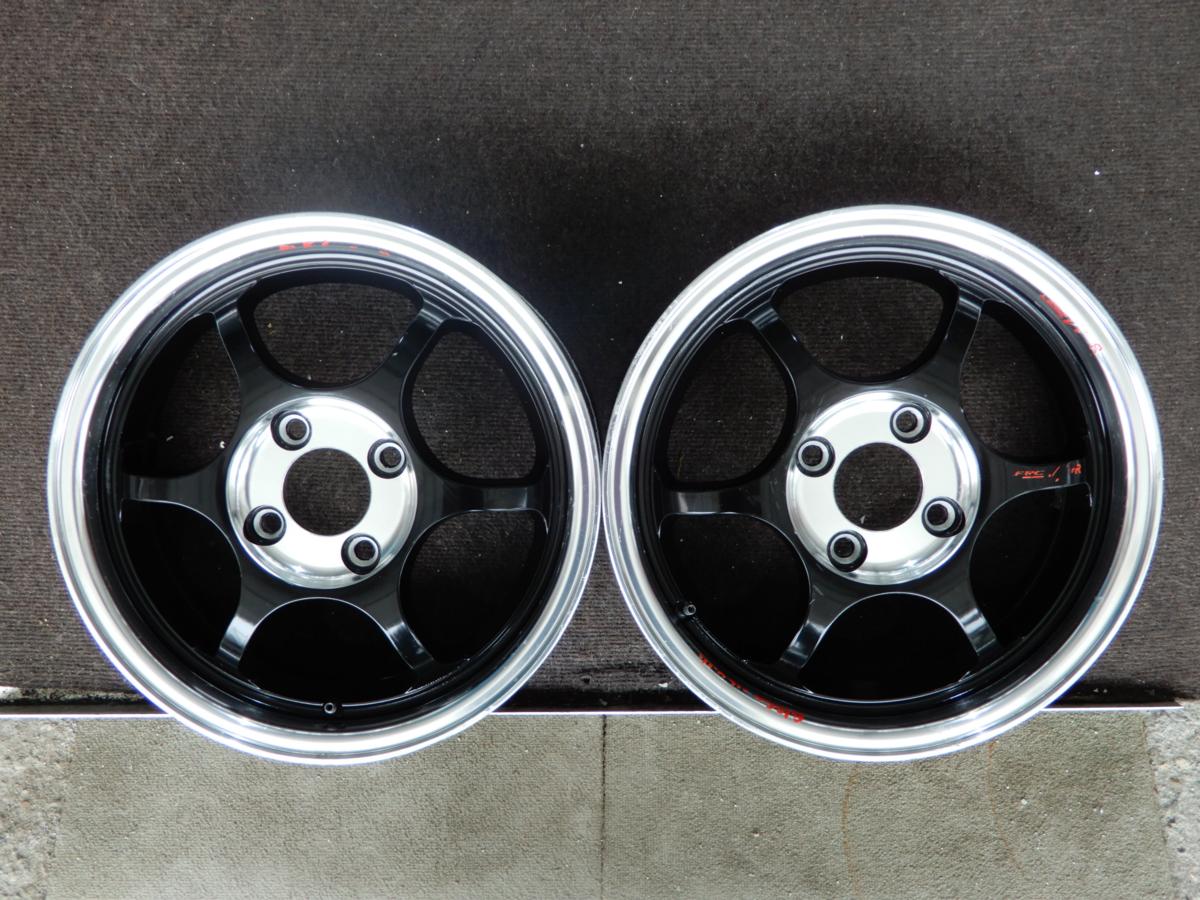 C865-3☆BLACK RACINGホイール2本 14×5J 4穴 PCD100 ET+45 セール 