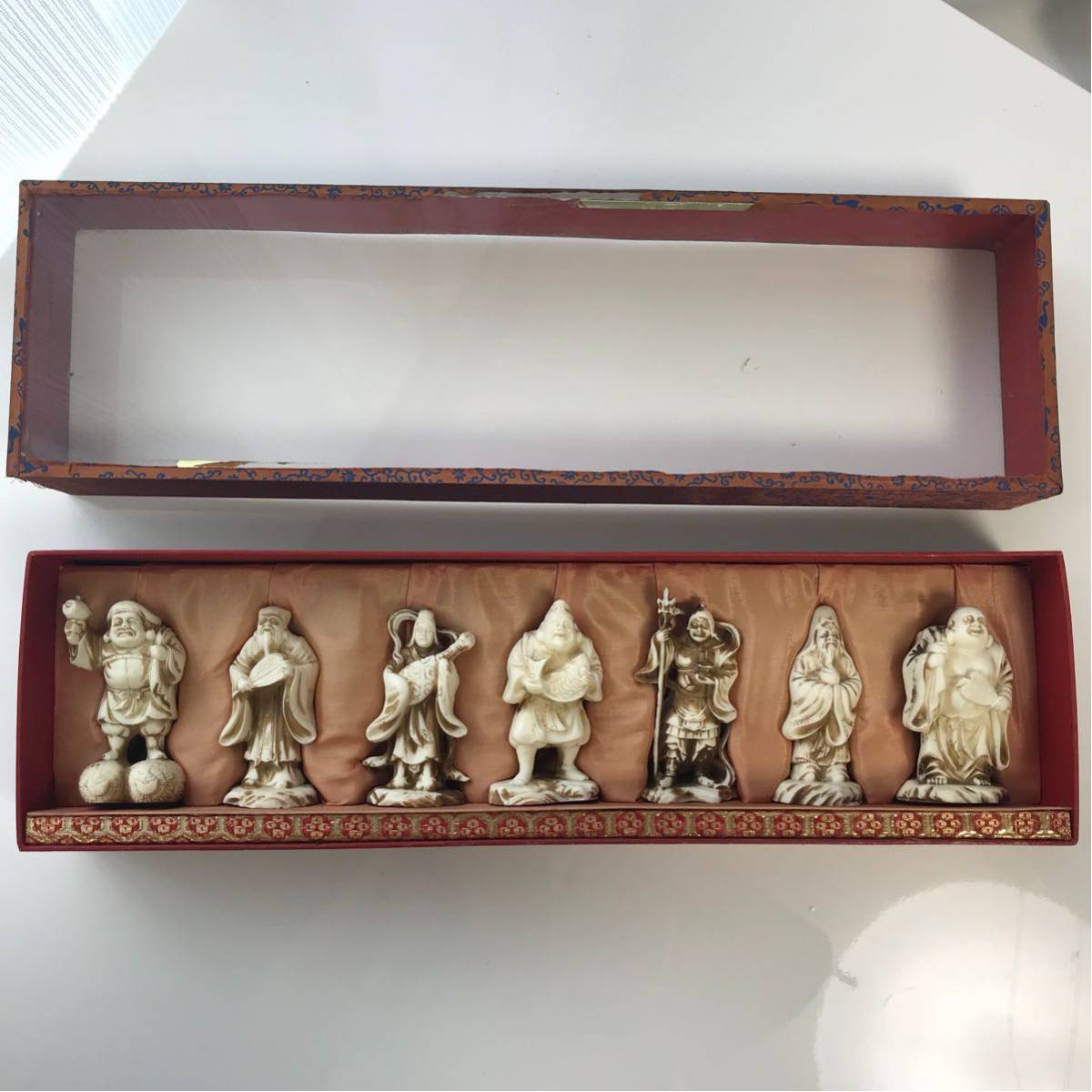 七福神置物 象牙 七福神 古美術ささき | 本象牙 重さ：43g 桐箱付