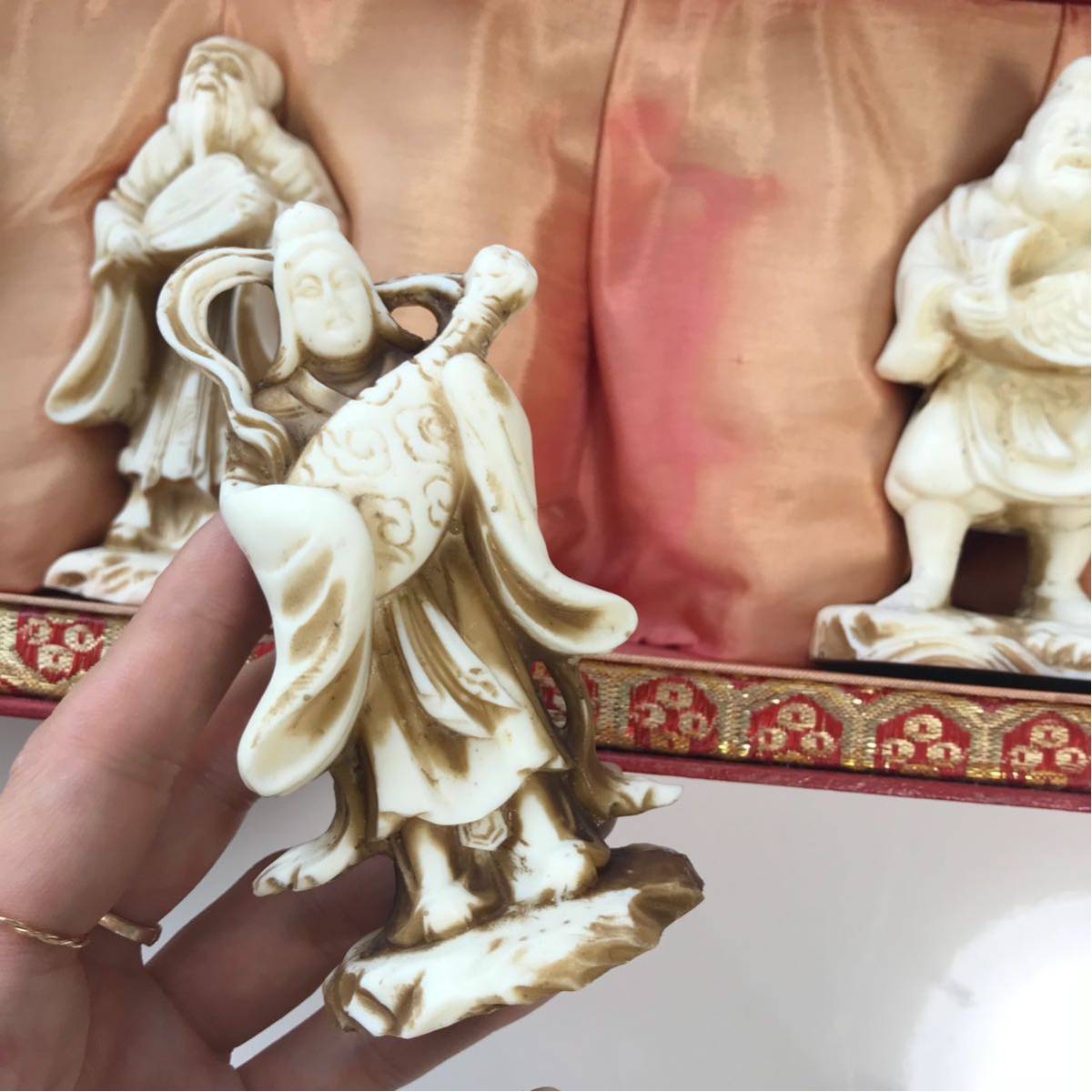 七福神置物 象牙 七福神 古美術ささき | 本象牙 重さ：43g 桐箱付