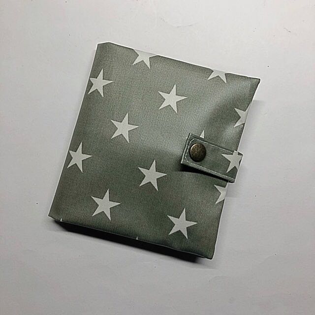 ＊星 グレー×白＊携帯用 ボックス(BOX 箱)ティッシュケース＊_1