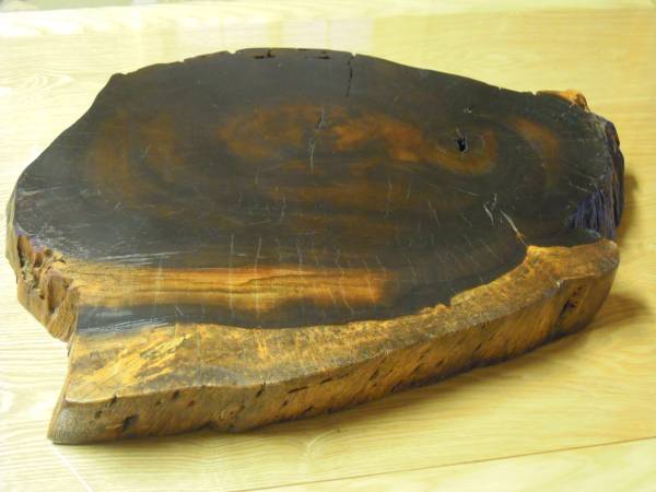 鉄刀木 タガヤサン 輪切り火鉢 59cm 44kg 特大 唐木 無垢 鉄刀木 タガヤサン | 輪切り火鉢 最高級唐木タガヤサン 唐木 - 無垢