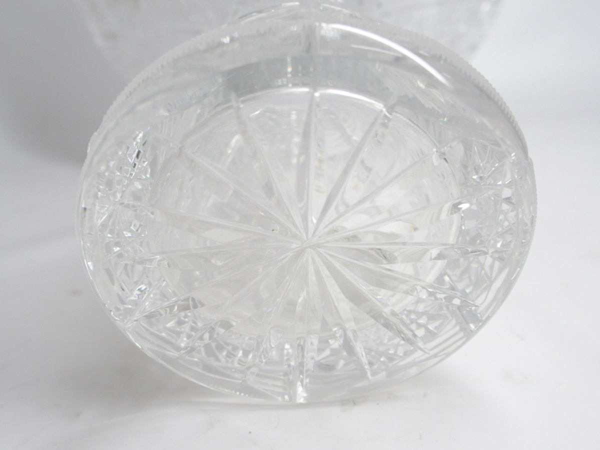 未使用保管品 ボヘミア クリスタル 最高級 500PK ハンドカット 花瓶 高