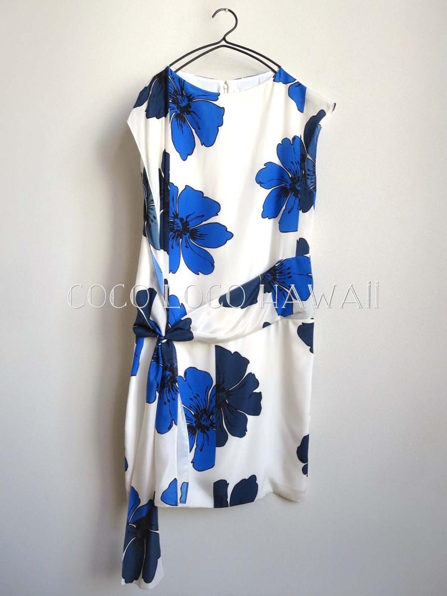 美品 Chloe ワンピース 38 フローラルプリント リゾート クロエ Chloe クロエ 2015 RESORT COLLECTION｜バイカラー インパクトフラワー