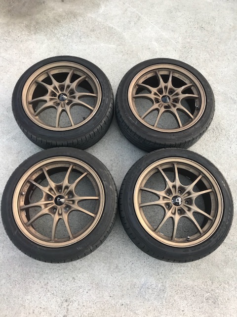 無限 MUGEN MF10 17インチ アルミホイール 中古美品 バリ溝 4本セット