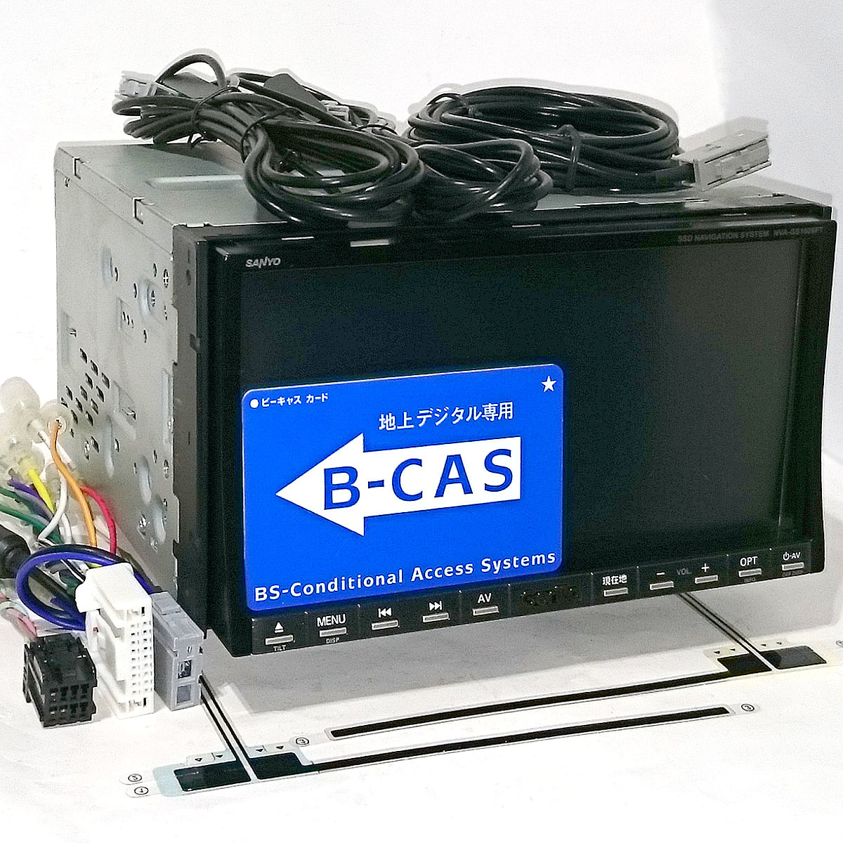 ★完動 ★配線キット付 フルセグ搭載 高速SSD メモリーナビ GS1609FT 新品GPSアンテナ 新品ハーネス 新品TVアンテナ 日本製 サンヨーゴリラ