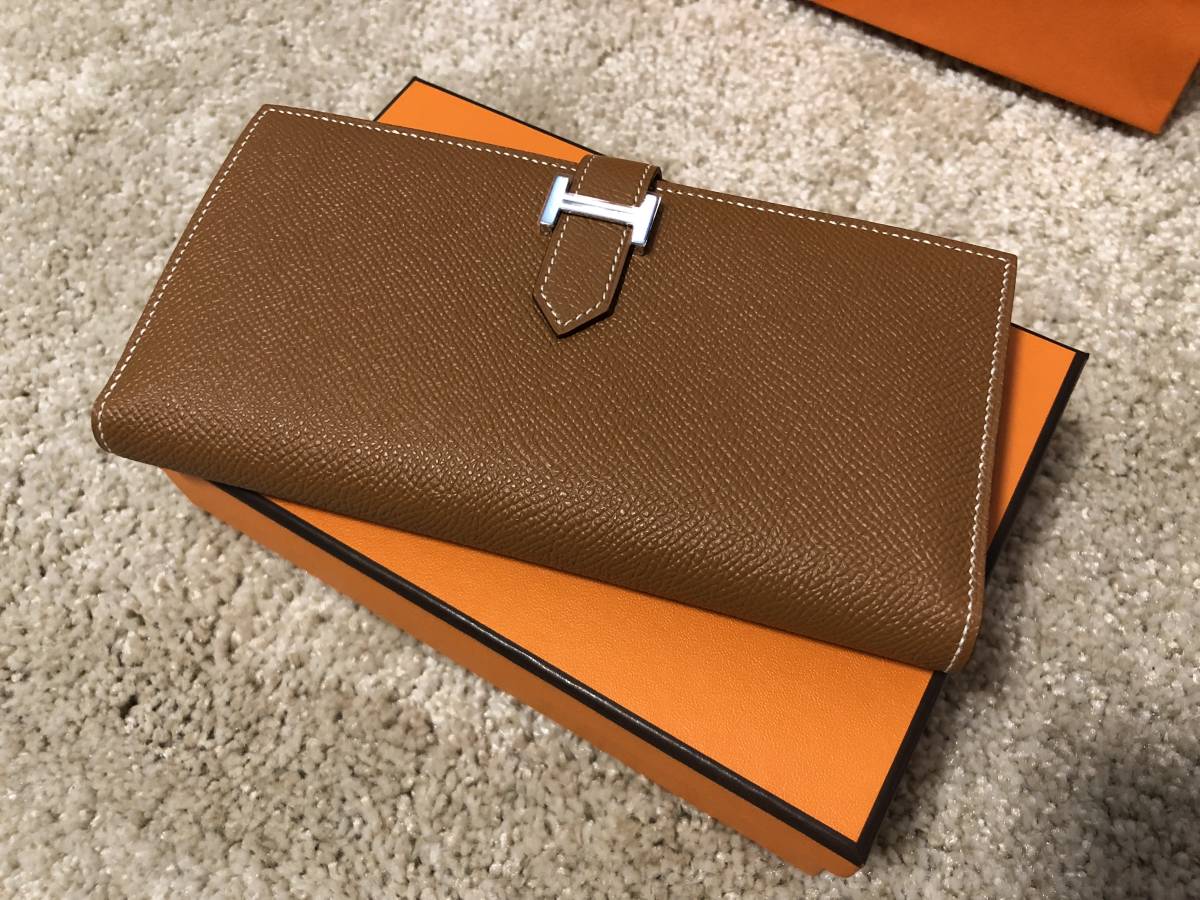 新色登場 エルメス ベアンスフレ 二つ折り長財布 ゴールド金具 財布 メンズ レディース シェーブル ブルーエレクトリック17 Hermes Brandoff ブランドオフ ブランド ブランド財布 レディース財布 サイフ 高級感 Thisisitbbq Com