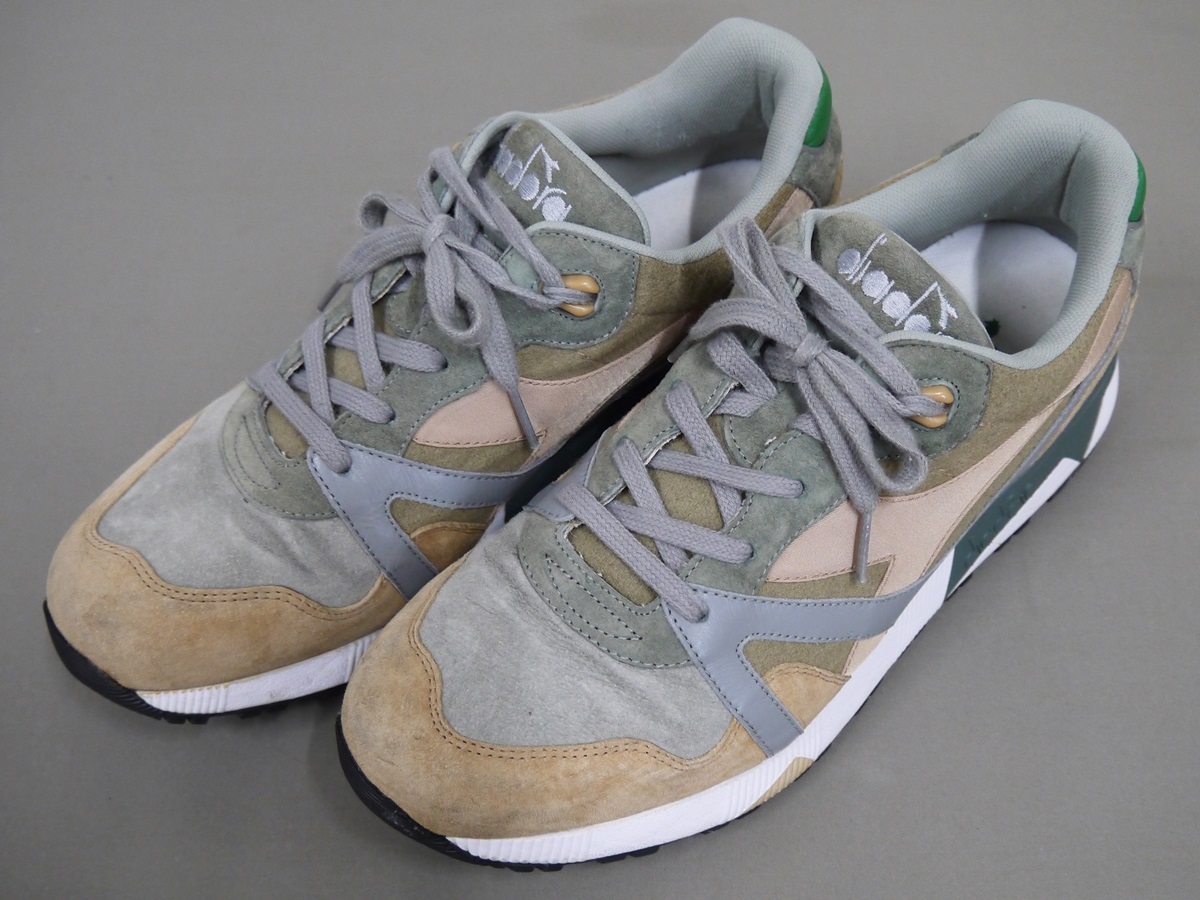 【diadora】ディアドラ N9000 ITA ALPINI ベージュ×グリーン 28cm(UK9.5) 172304 イタリア製[替紐付](0644)