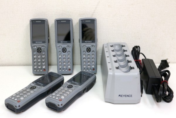 ⊆8【KEYENCE】ハンディーターミナル BT-1000W 5台/チャージャー 1台