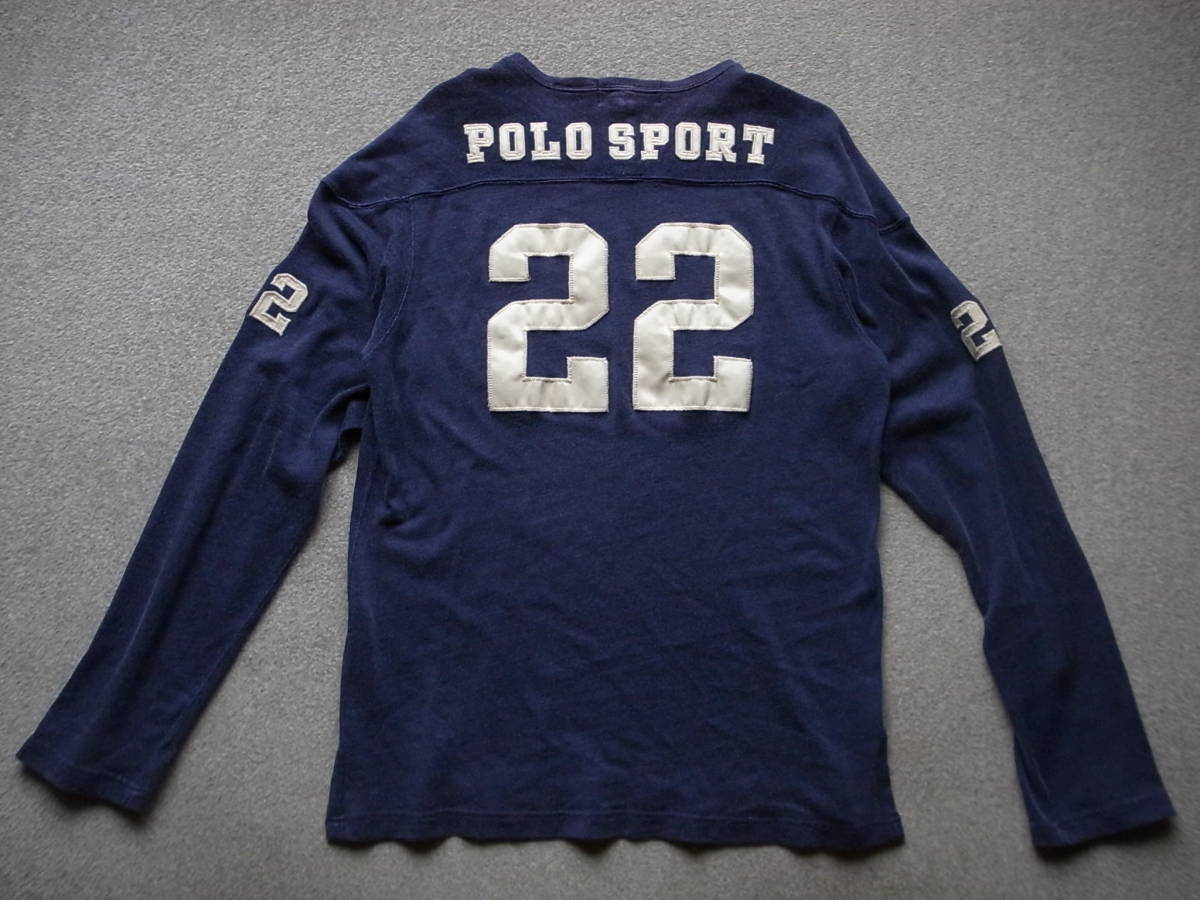 送料360円POLO SPORT ポロスポーツ フットボールTシャツ 長袖Tシャツ