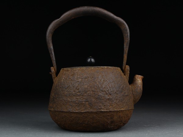 煎茶道具 茶道具 鉄瓶 時代物 龍文堂 湯沸 銅蓋 極上品 銅製蓋 急須