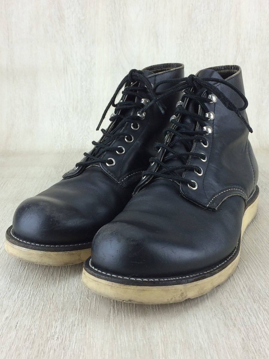 低価，格安 RED WING ブーツ/US8/BLK/レザー/犬タグ/復刻(26.0cm)｜売買されたオークション情報、yahooの商品情報をアーカイブ公開 - オークファン 26.0cm