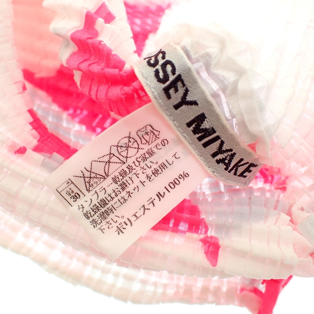 極美品◇ISSEY MIYAKE イッセイミヤケ 総柄 プリーツ半袖ハイネック