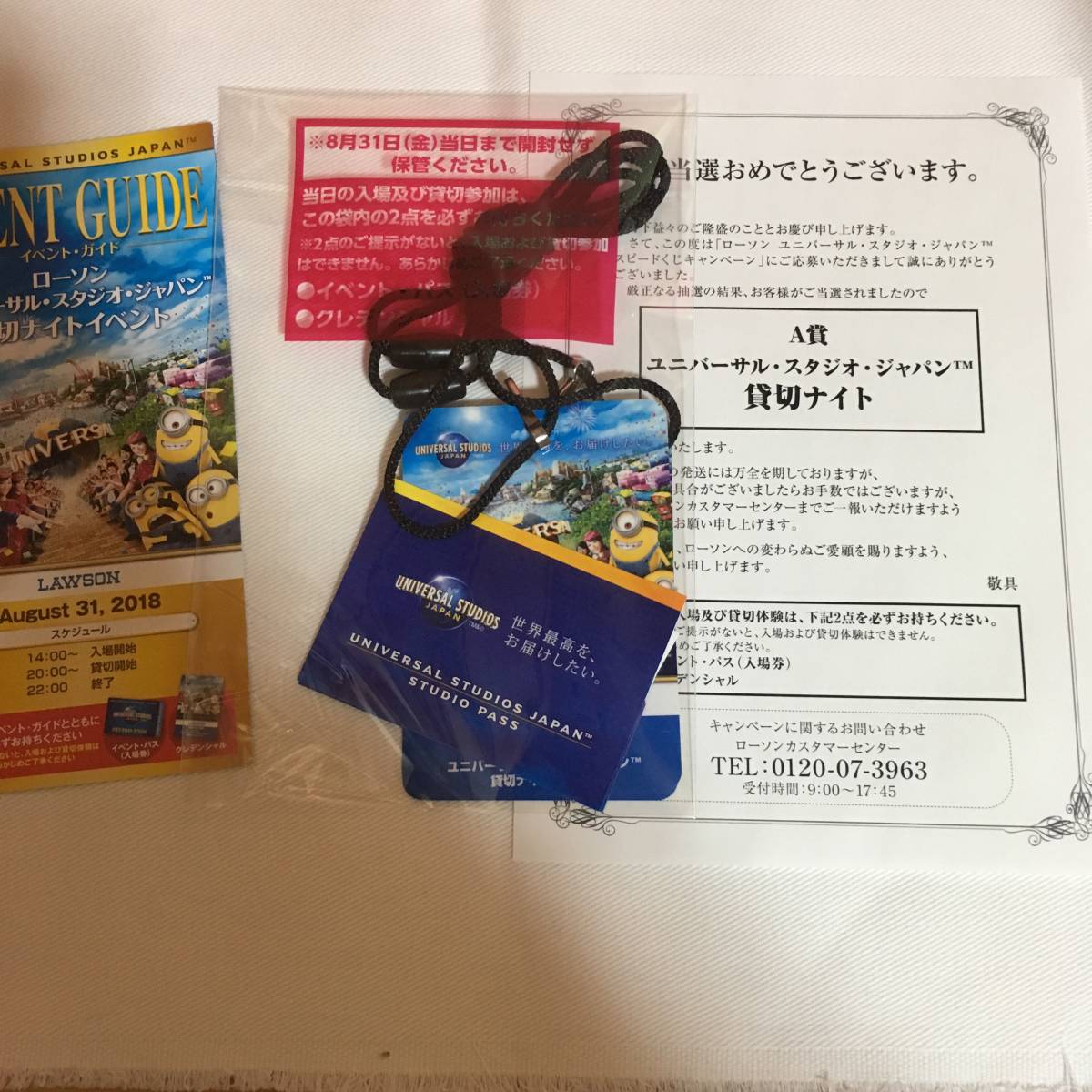 ユニバーサルスタジオジャパン USJ 貸切ナイト ローソンスピードくじ A 