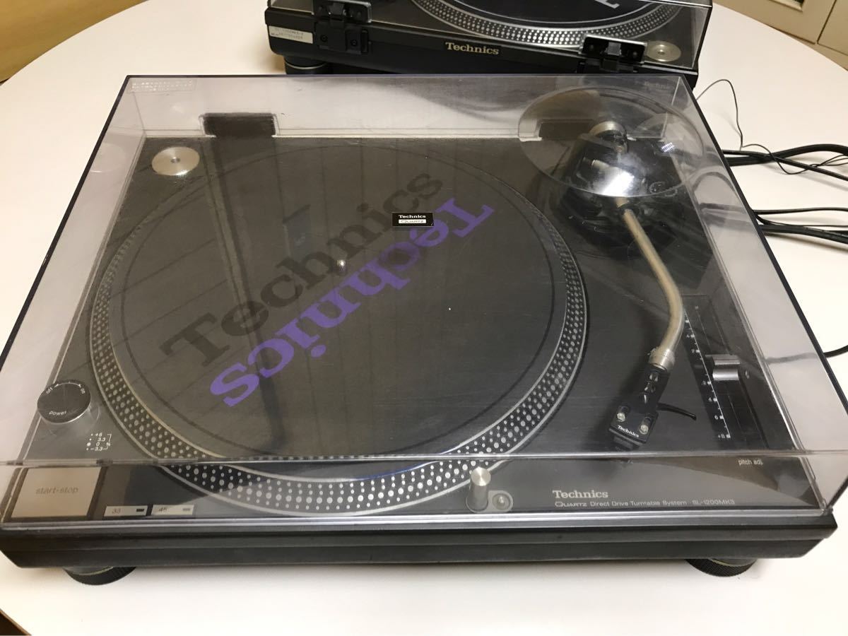 Technics ターンテーブル SL-1200MK3 ブラック カードリッジ付き 