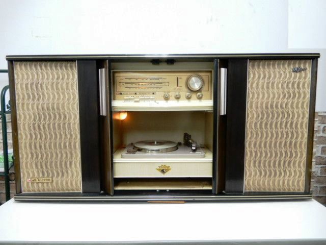 Hi-Fi Victor ビクター 真空管ラジオ FM System Echo サイド 真空管