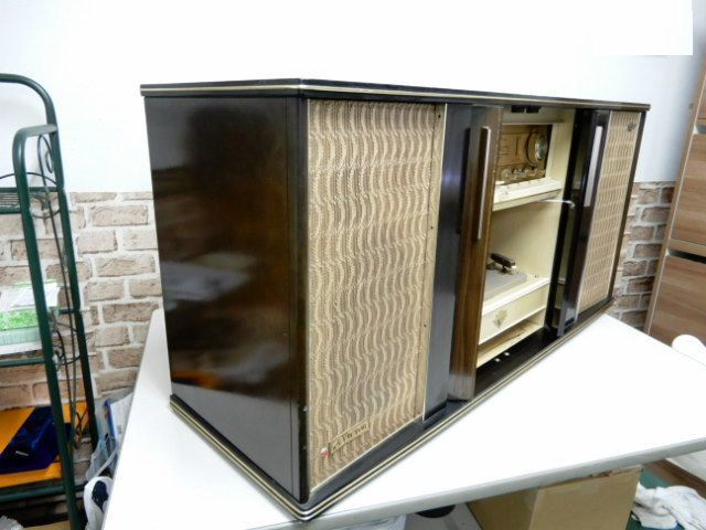 VICTOR エコーステレオ　FM Hi-Fi Victor ビクター 真空管ラジオ FM System Echo サイド 真空管