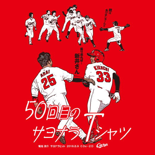 広島カープ 菊池サヨナラヒットTシャツ＆ミニトートバッグセット ( L
