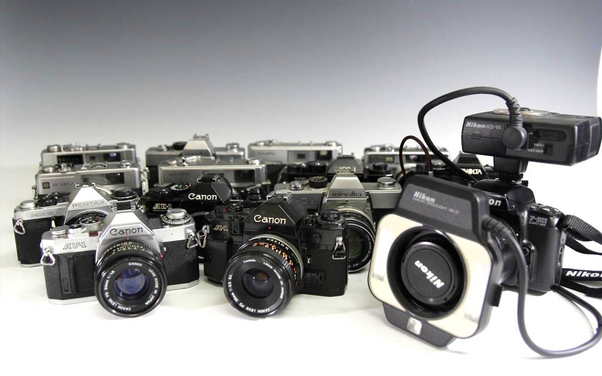 フィルム一眼レフカメラ ニコン キャノン ミノルタ ペンタックス フジカ コニカなど 14台まとめて 