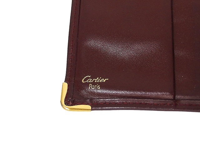 カルティエ Cartier マスト ドゥ カルティエ 財布 長財布 二つ折り ファスナーポケット レザー ボルドー 赤 /K メンズ カルティエ マスト ドゥ CRWSTA0108 カルティエ｜レディース腕時計 WSRN0030｜郡山のまじめな買取