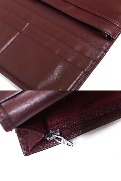 カルティエ Cartier マスト ドゥ カルティエ 財布 長財布 二つ折り ファスナーポケット レザー ボルドー 赤 /K メンズ カルティエ マスト ドゥ CRWSTA0108 カルティエ｜レディース腕時計 WSRN0030｜郡山のまじめな買取