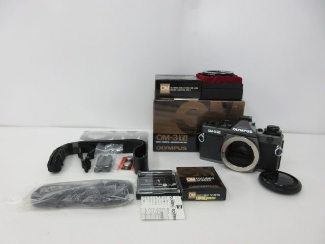 開封未使用品 OLYMPUS フィルム一眼レフカメラ OM-3 Ti ボディ OMレンズ FOCUSING SCREEN セット ∵ 538B8-28