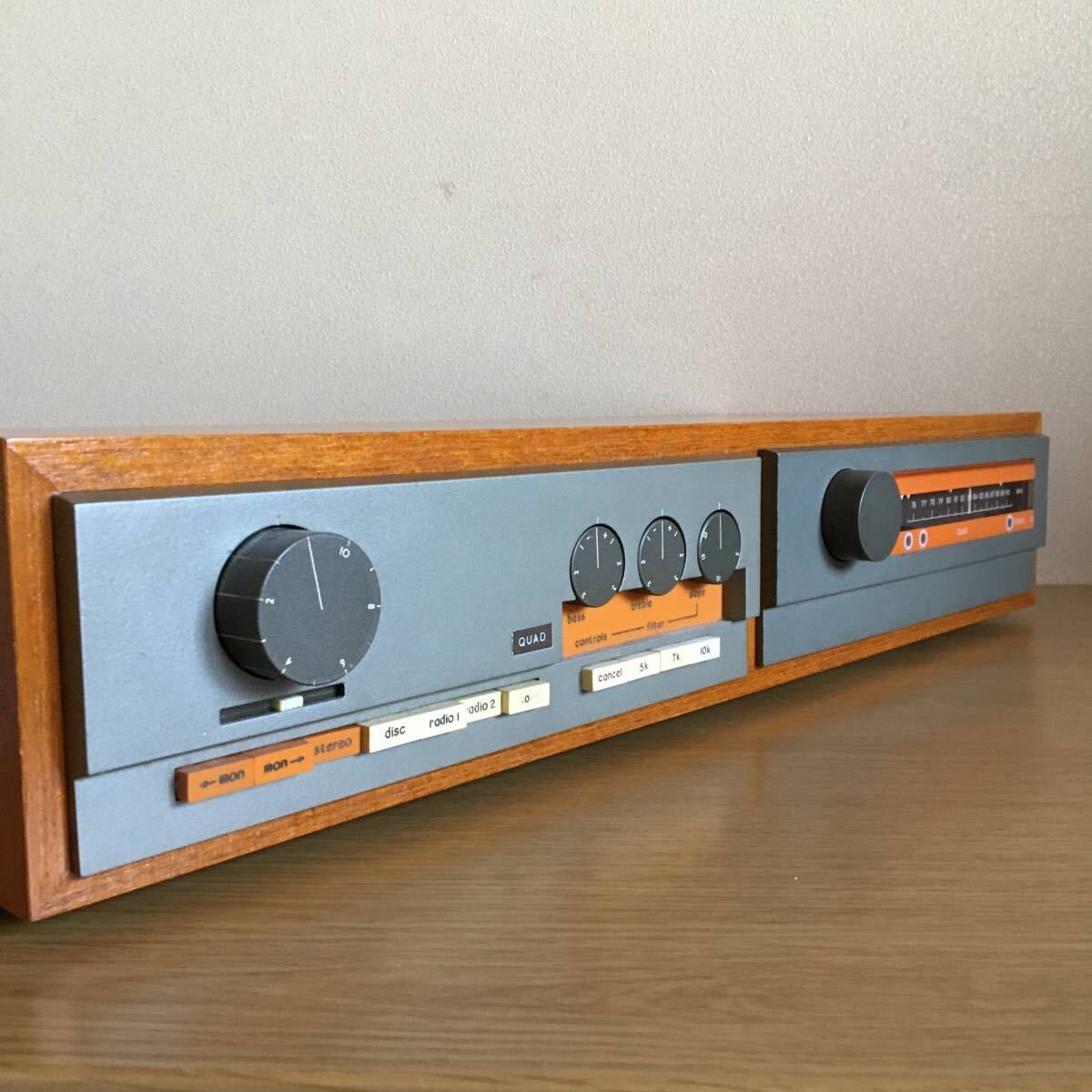 希少な英国オリジナル QUAD 33 プリアンプ FM3 チューナー 用 ウッド