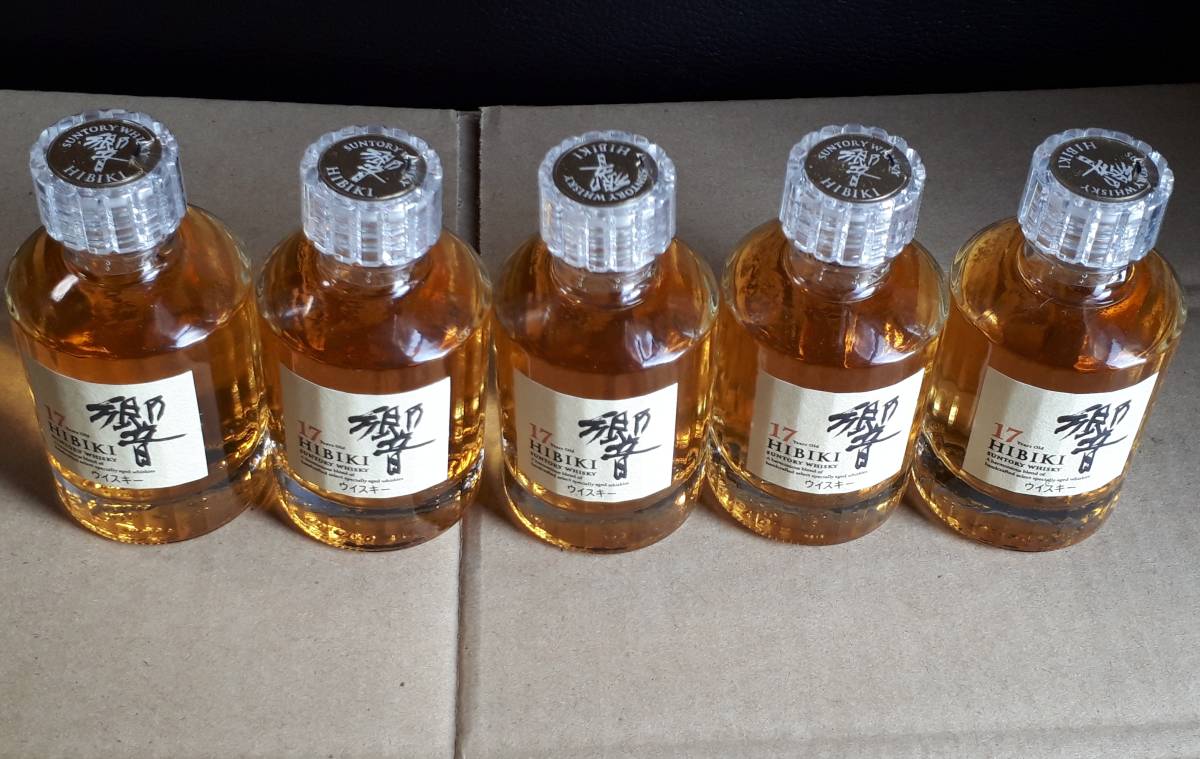 響17年 新品未開封 50ml ミニチュアボトル サントリーウィスキー 5本