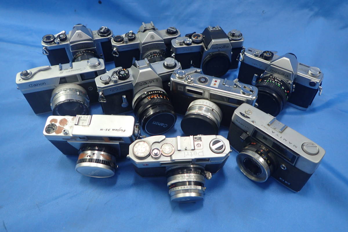 ジャンク☆キャノン・ミノルタ・マミヤなどカメラ色々10点セット フィルムカメラ MAMIYA キャノン レンズ まとめ 4点動作未確認&frasl;ジャンク品