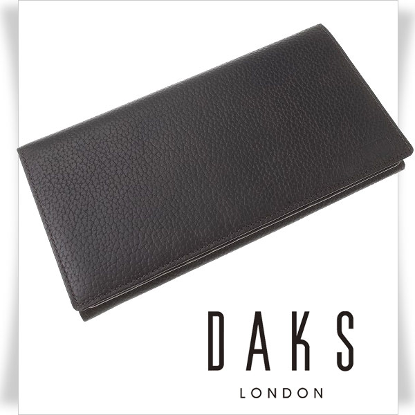 超激得，爆買い DAKS ダックス 正規店本物 牛革レザー二つ折り長財布 茶 ブラウン 箱付き カード入れ豊富 日本製 9826(長財布（小銭入れあり）)｜売買されたオークション情報、yahooの商品情報をアーカイブ公 長財布（小銭入れあり）