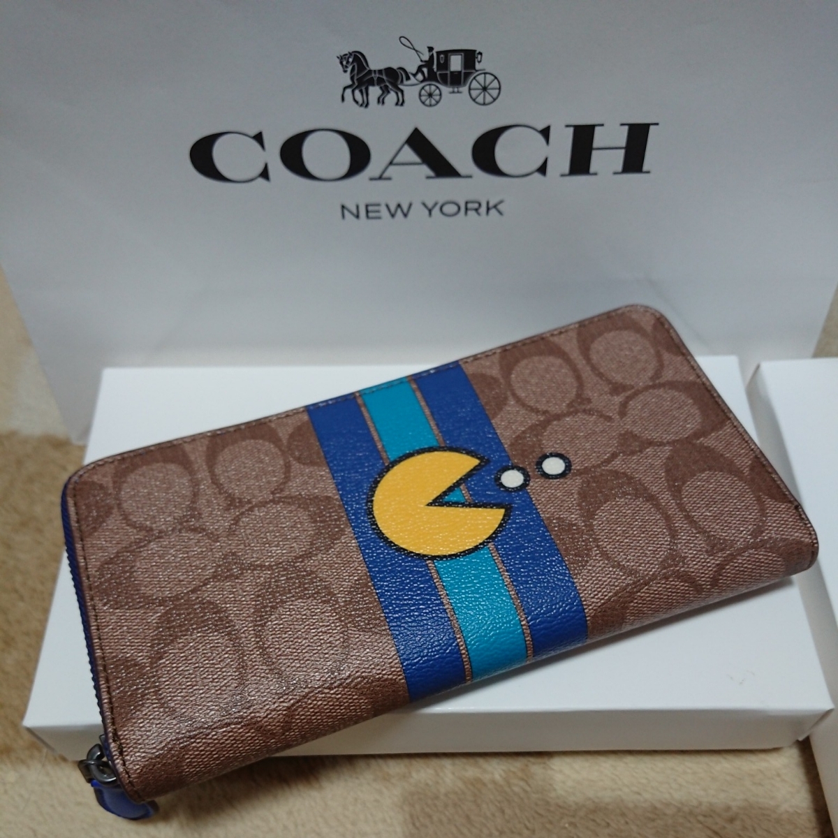 高品質，定番人気 COACH パックマンコラボ 長財布 品 メンズレディース財布 正規品 YKKファスナー(女性用財布)｜売買されたオークション情報、yahooの商品情報をアーカイブ公開 - オークファン 服飾小物