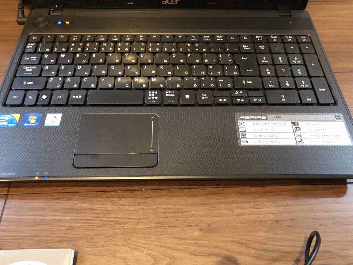 ☆ACER ノートPC ASPIRE5742 中古動作確認済み Office2010Personal付き