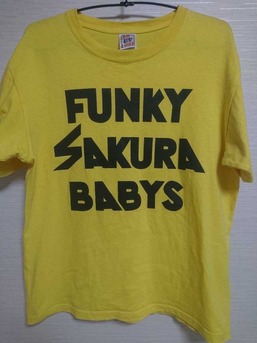 BABYL 水野由結『FUNKY SAKURA BABYS』Tシャツ さくら学院 FUNKY SAKURA BABYS Tシャツ イエローLサイズ 磯野莉音