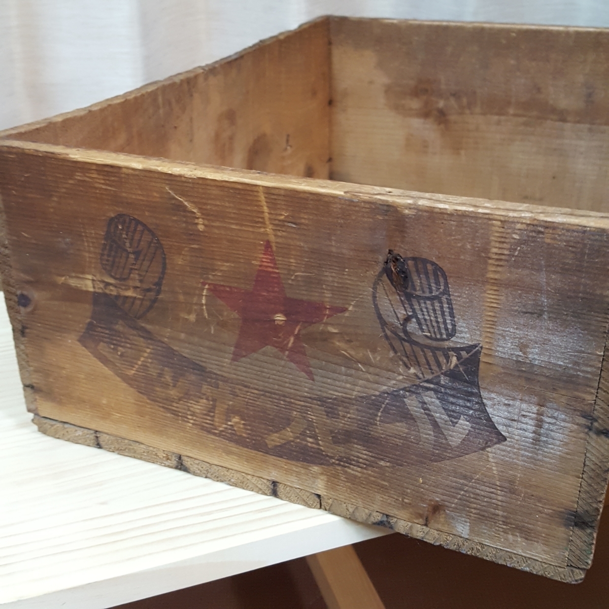 昭和レトロ　ニッポンビール　赤星　木箱_2