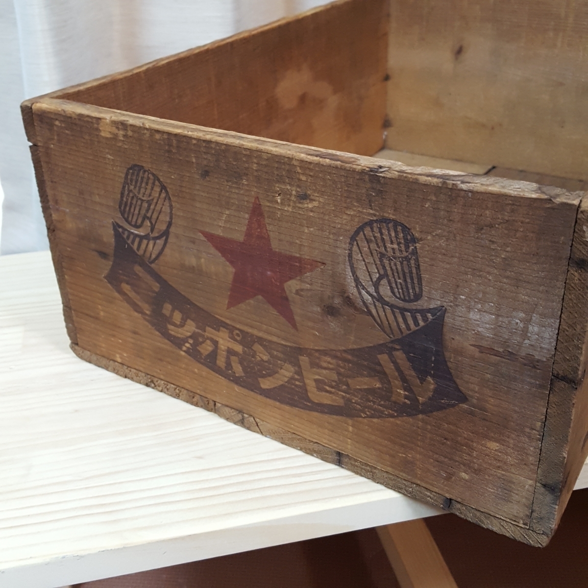 昭和レトロ　ニッポンビール　赤星　木箱_4