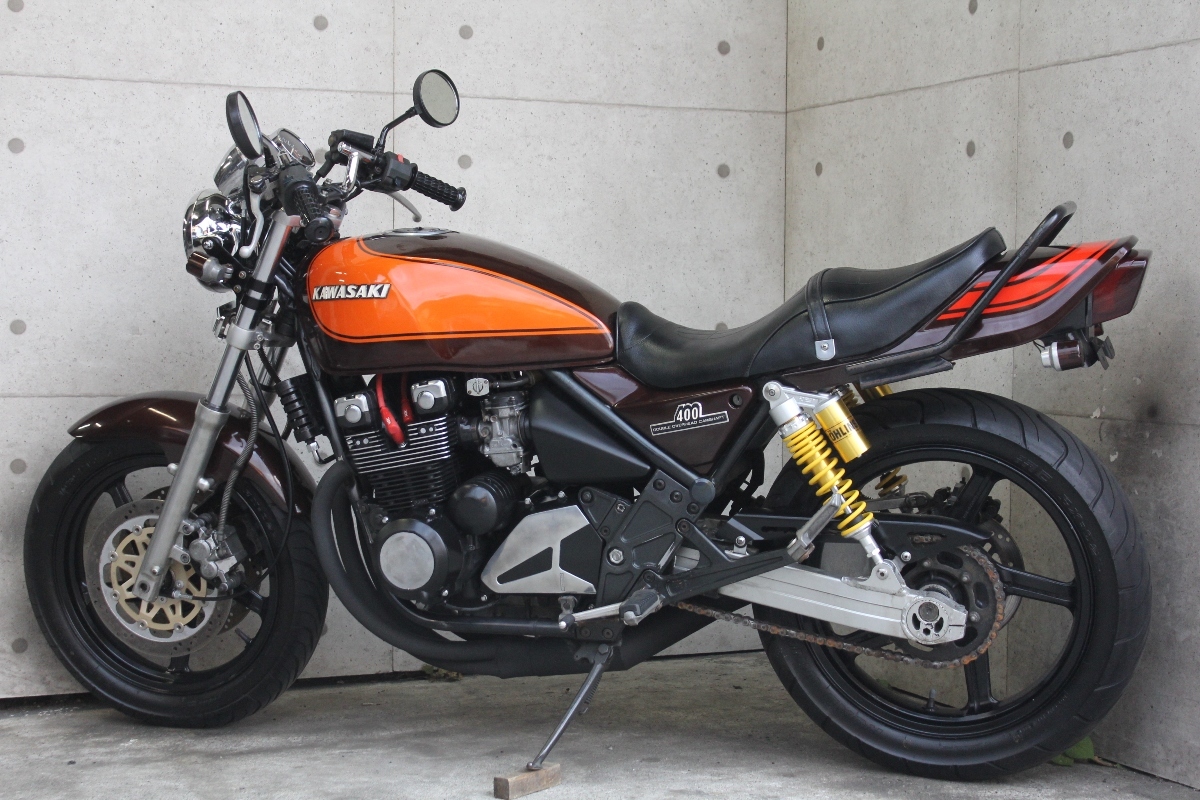 横浜 Kawasaki ゼファー400 C4 旧車 Z2火の玉カラー 車検付き 好調の