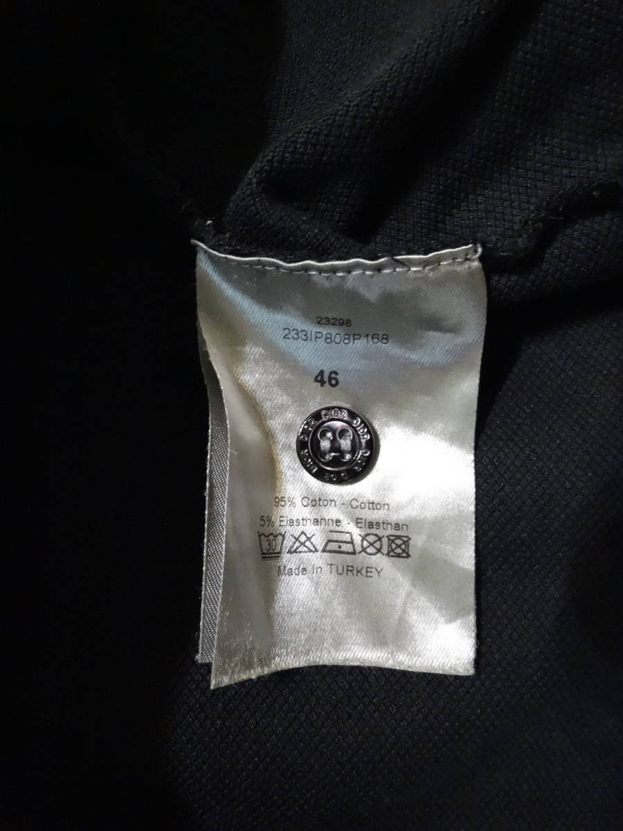 Dior Homme ディオールオム ポロシャツ 46 bee刺繍 蜂 黒 ブラック