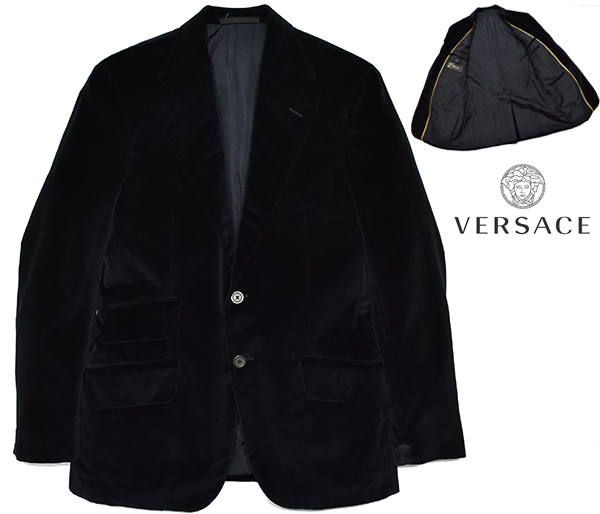 イタリア製 最高峰 ヴェルサーチ 【VERSACE】裏地ドットメデューサ柄 