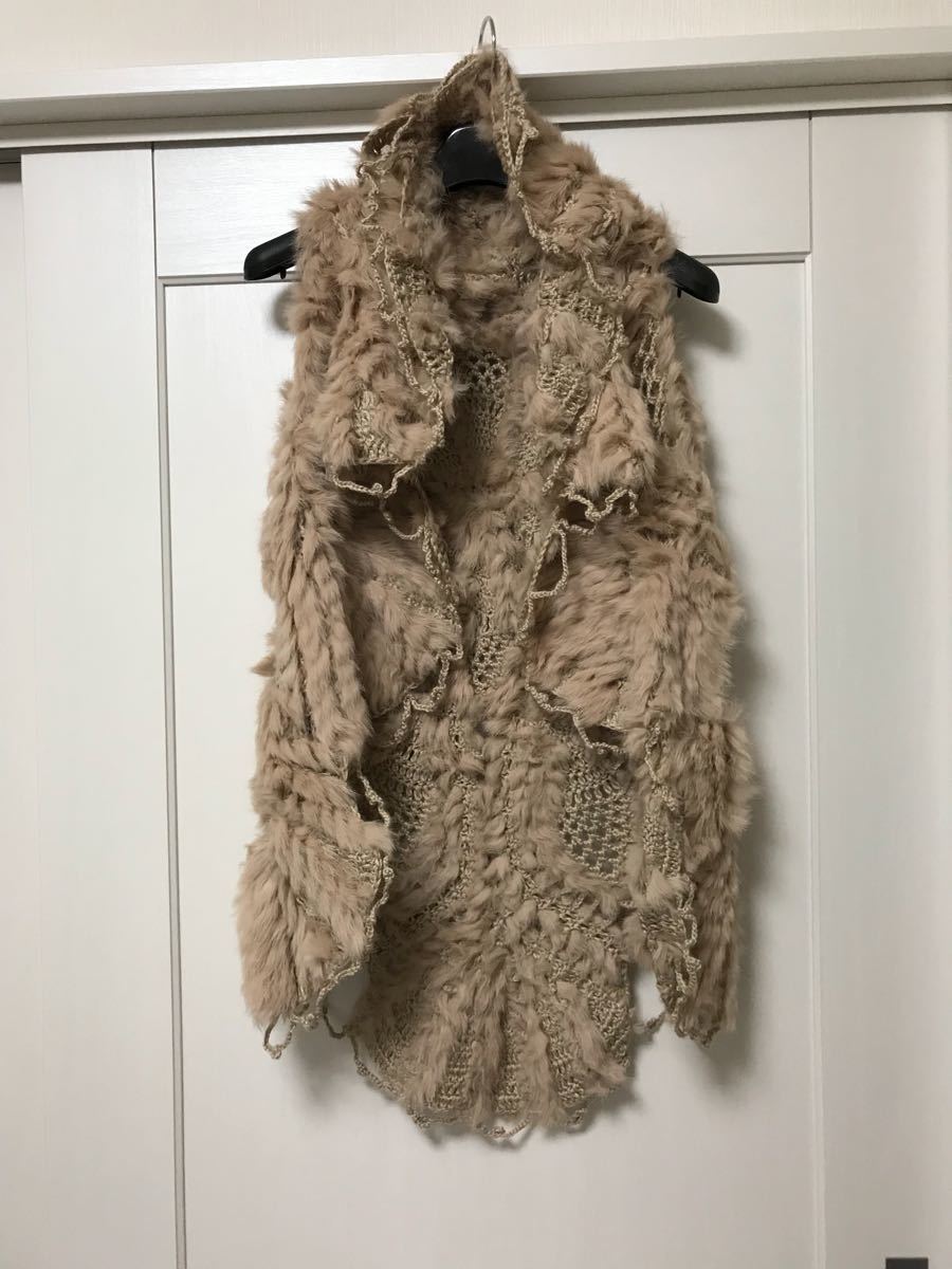☆ 美品 MAYU シルク＆毛皮 リバーシブルコート M ☆
